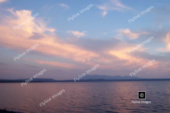 Sunset, Yellowstone Lake