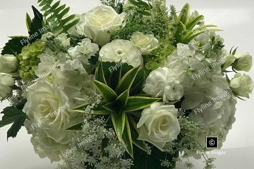 White Roses, White Ranunuculus