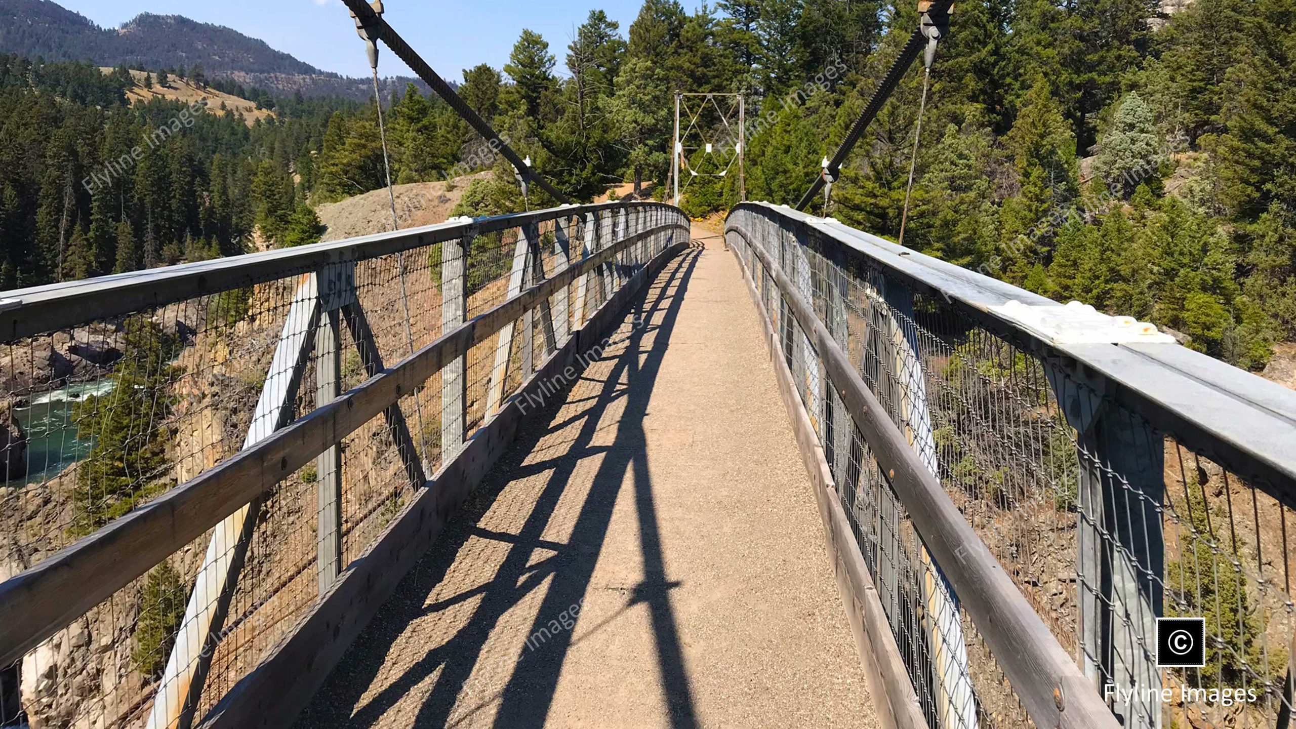 Hellroaring Creek Trail Suspension Bridge Yellowstone